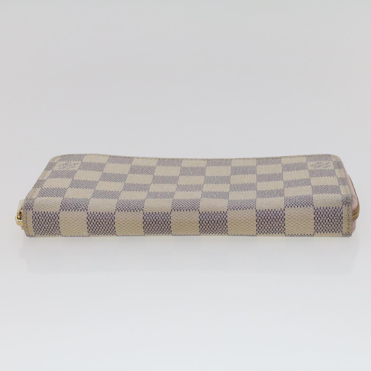 LOUIS VUITTON Damier Azur Zippy Wallet Long Wallet N63503 LV Auth 43342