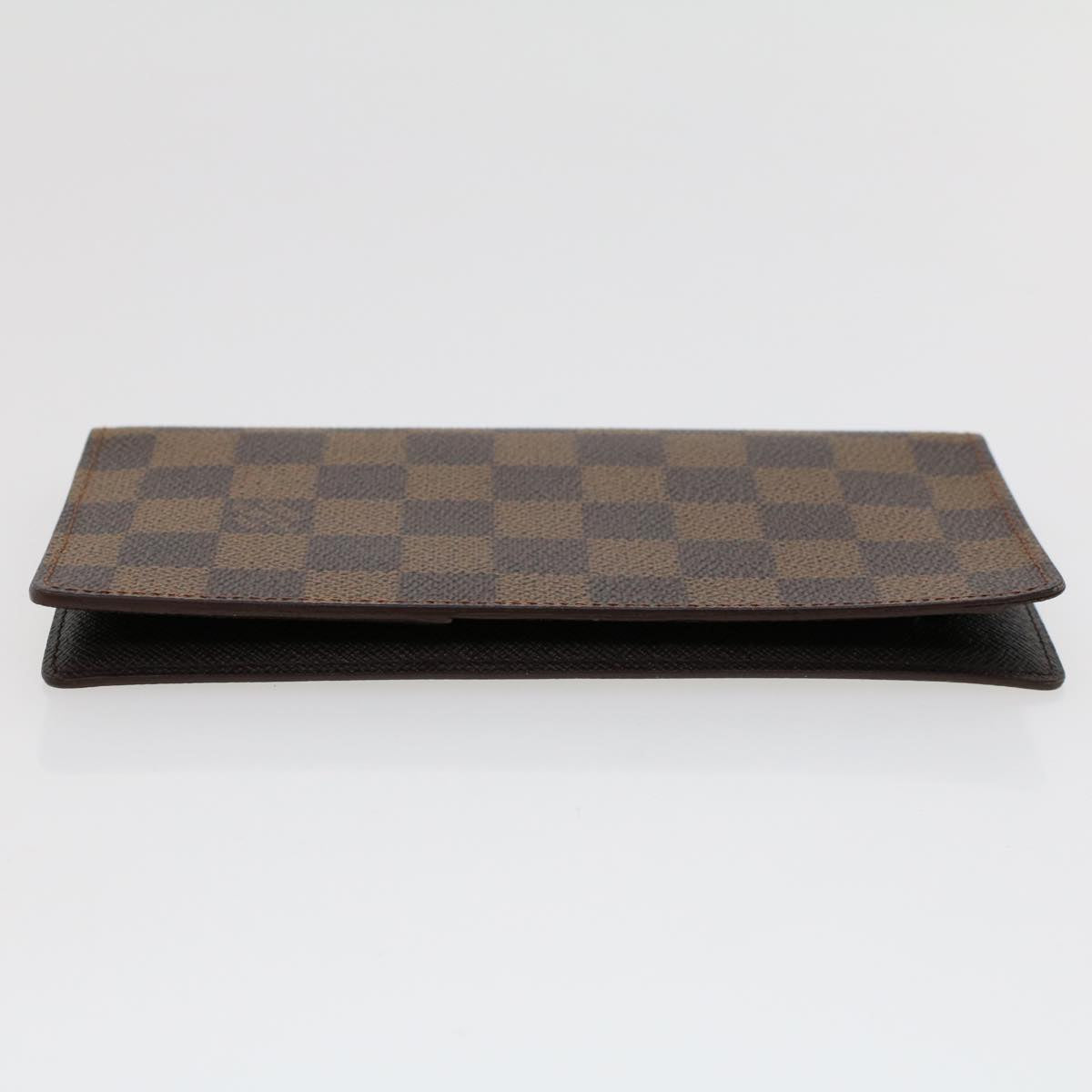 LOUIS VUITTON Damier Ebene Porte Valeurs Cartes Credit Billfold N61823 LV 43343