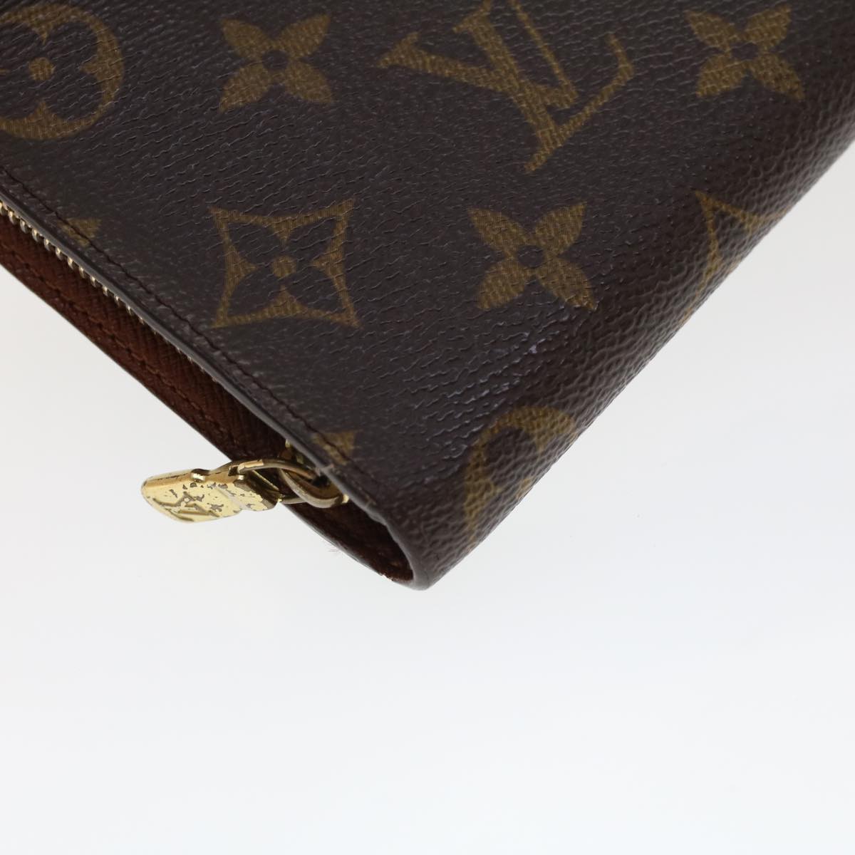 LOUIS VUITTON Monogram Porte Monnaie Zip Long Wallet M61727 LV Auth 43353