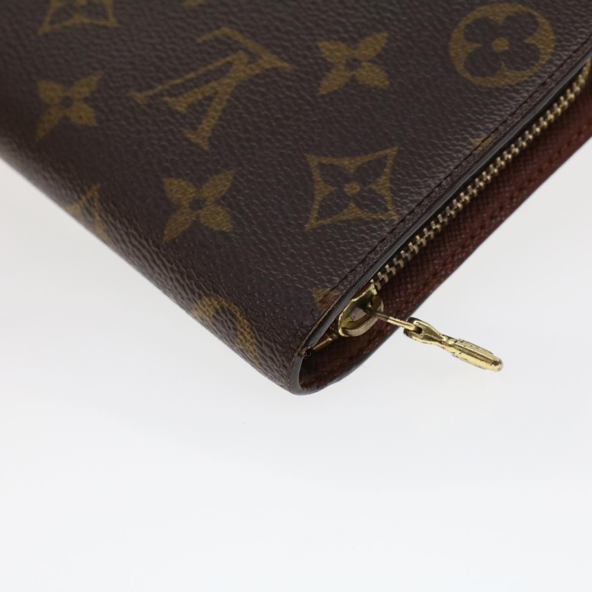 LOUIS VUITTON Monogram Porte Monnaie Zip Long Wallet M61727 LV Auth 43353