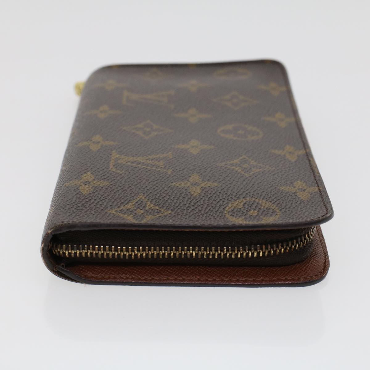 LOUIS VUITTON Monogram Porte Monnaie Zip Long Wallet M61727 LV Auth 43353