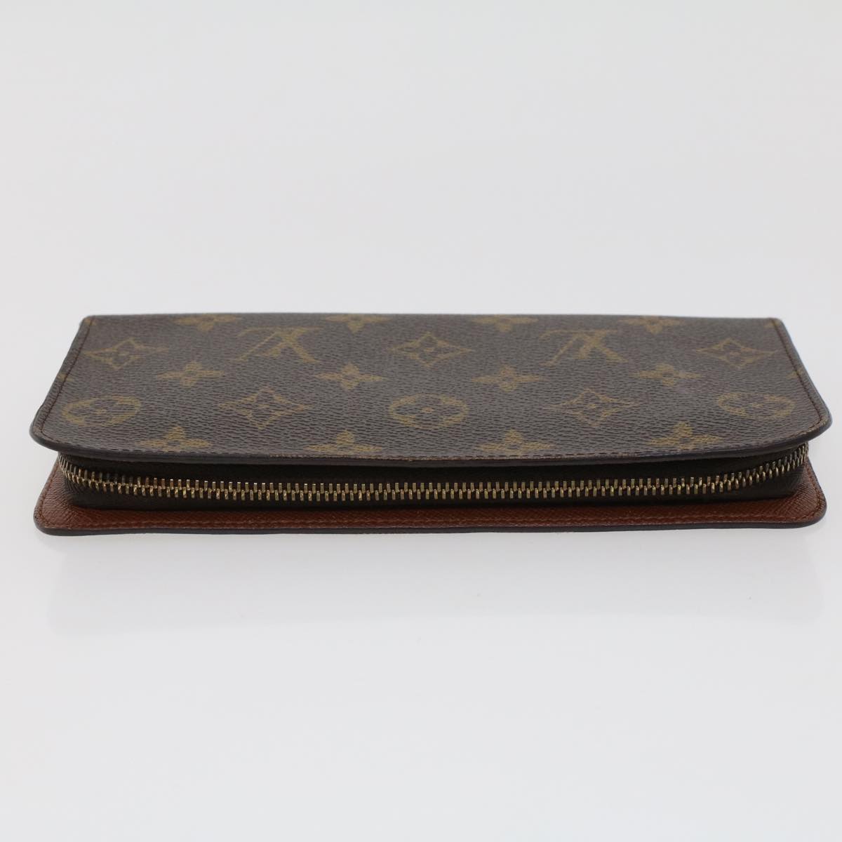 LOUIS VUITTON Monogram Porte Monnaie Zip Long Wallet M61727 LV Auth 43353