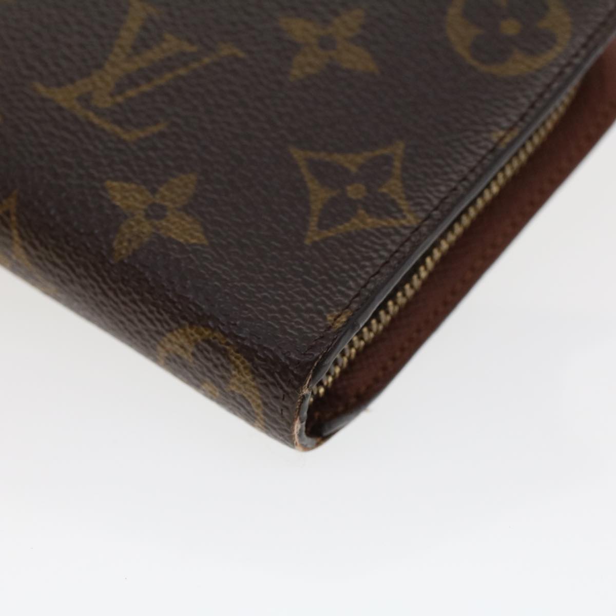 LOUIS VUITTON Monogram Porte Monnaie Zip Long Wallet M61727 LV Auth 43353