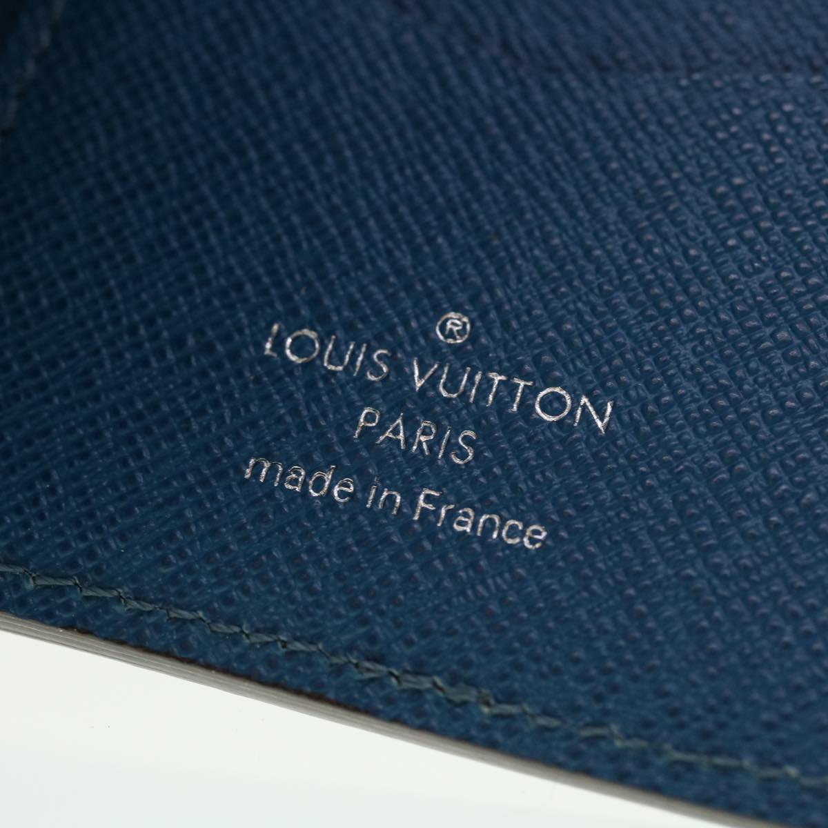 LOUIS VUITTON Epi Organizer Dupoch Card Case Blue M60623 LV Auth 43365