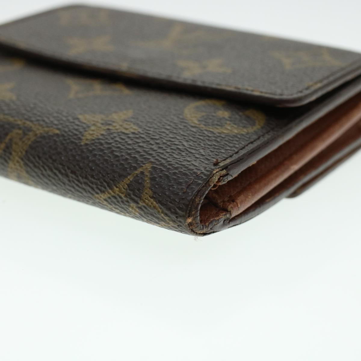 LOUIS VUITTON Monogram Porte Monnaie Bier Cartes Crdit Wallet M61652 Auth 43366