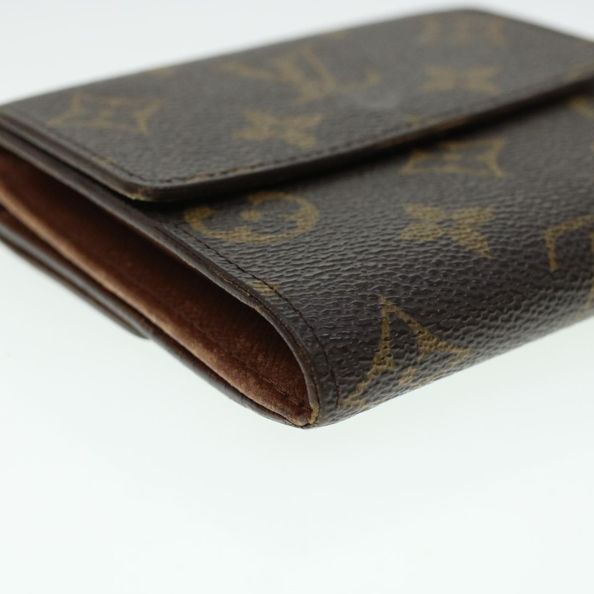 LOUIS VUITTON Monogram Porte Monnaie Bier Cartes Crdit Wallet M61652 Auth 43366