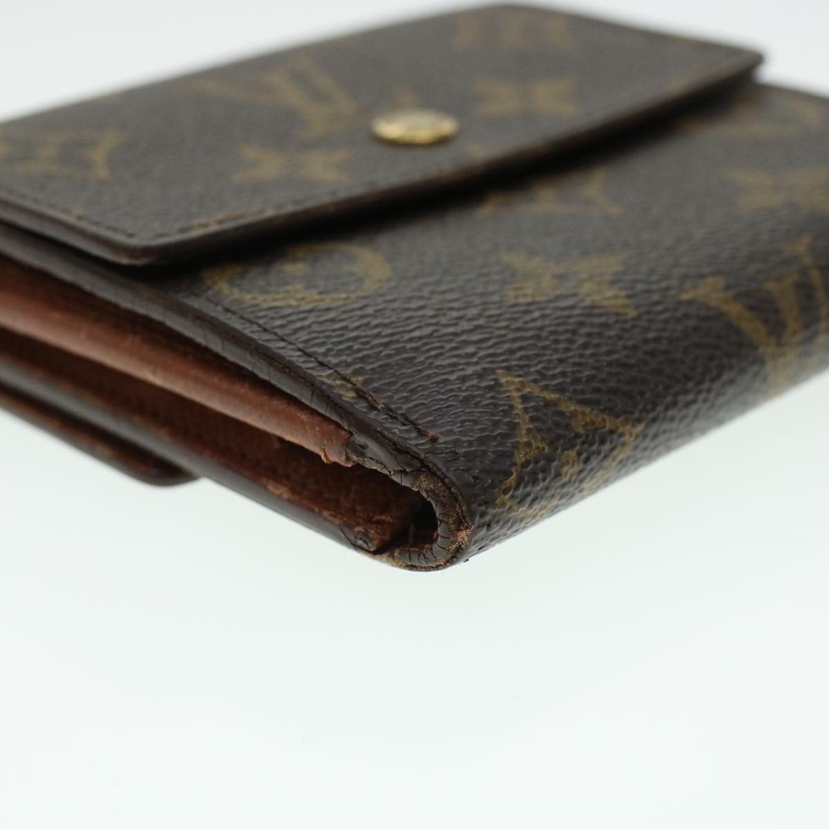 LOUIS VUITTON Monogram Porte Monnaie Bier Cartes Crdit Wallet M61652 Auth 43366