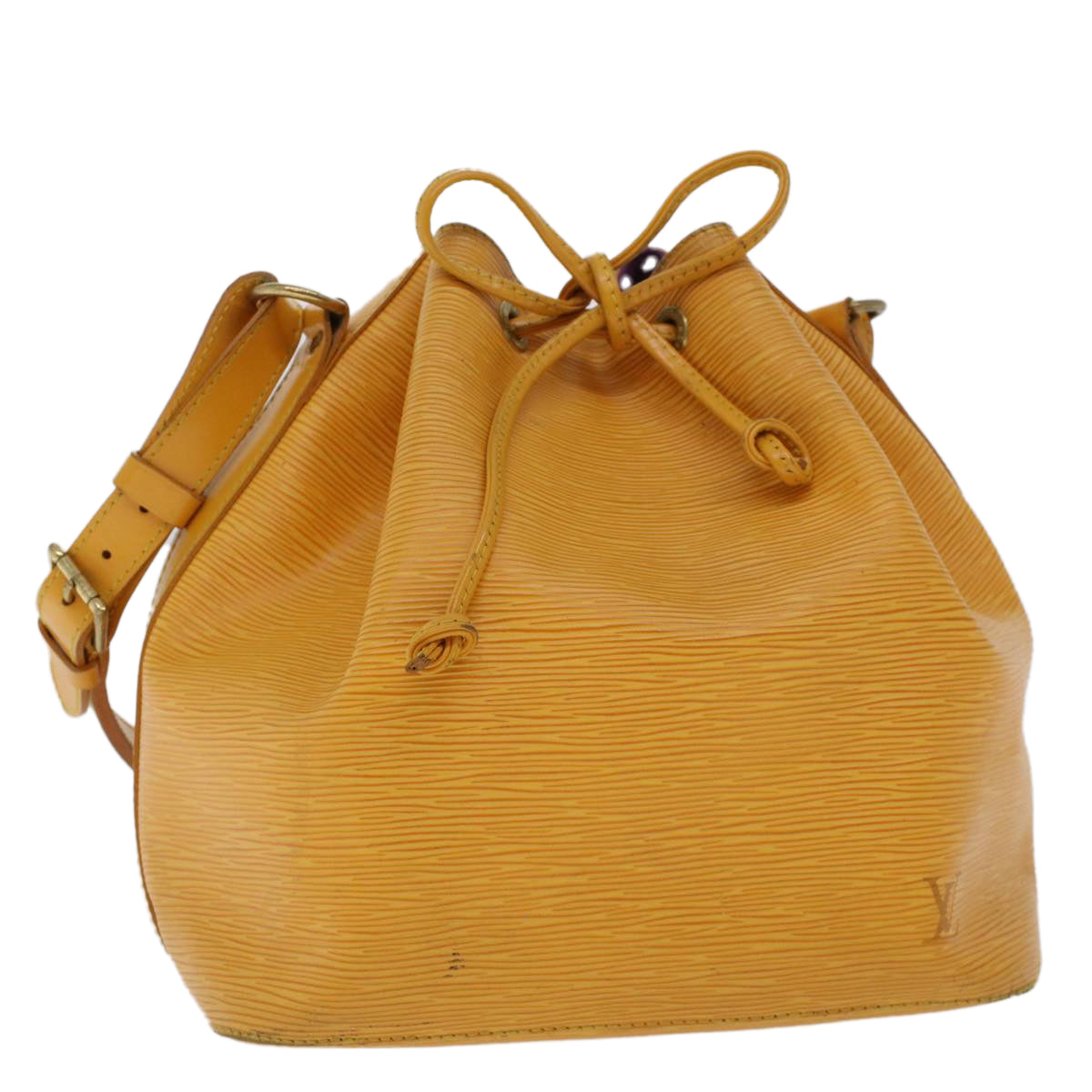 LOUIS VUITTON Epi Petit Noe Shoulder Bag Tassili Yellow M44109 LV Auth 43407