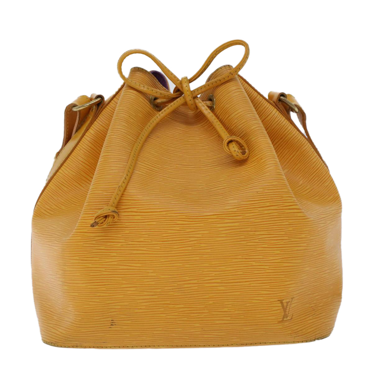 LOUIS VUITTON Epi Petit Noe Shoulder Bag Tassili Yellow M44109 LV Auth 43407