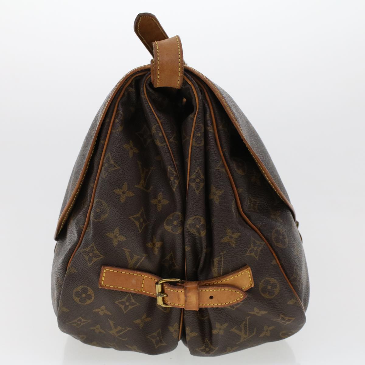 LOUIS VUITTON Monogram Saumur 35 Shoulder Bag M42254 LV Auth 43461