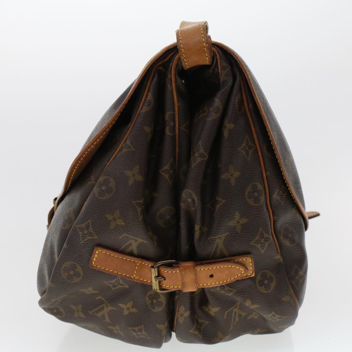 LOUIS VUITTON Monogram Saumur 35 Shoulder Bag M42254 LV Auth 43461