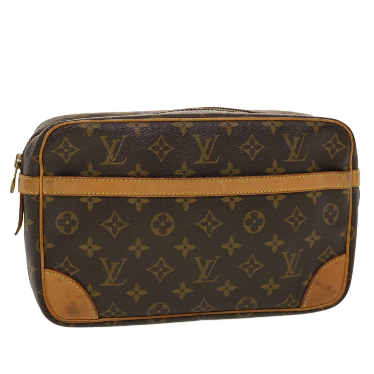 LOUIS VUITTON Monogram Compiegne 28 Clutch Bag M51845 LV Auth 43486