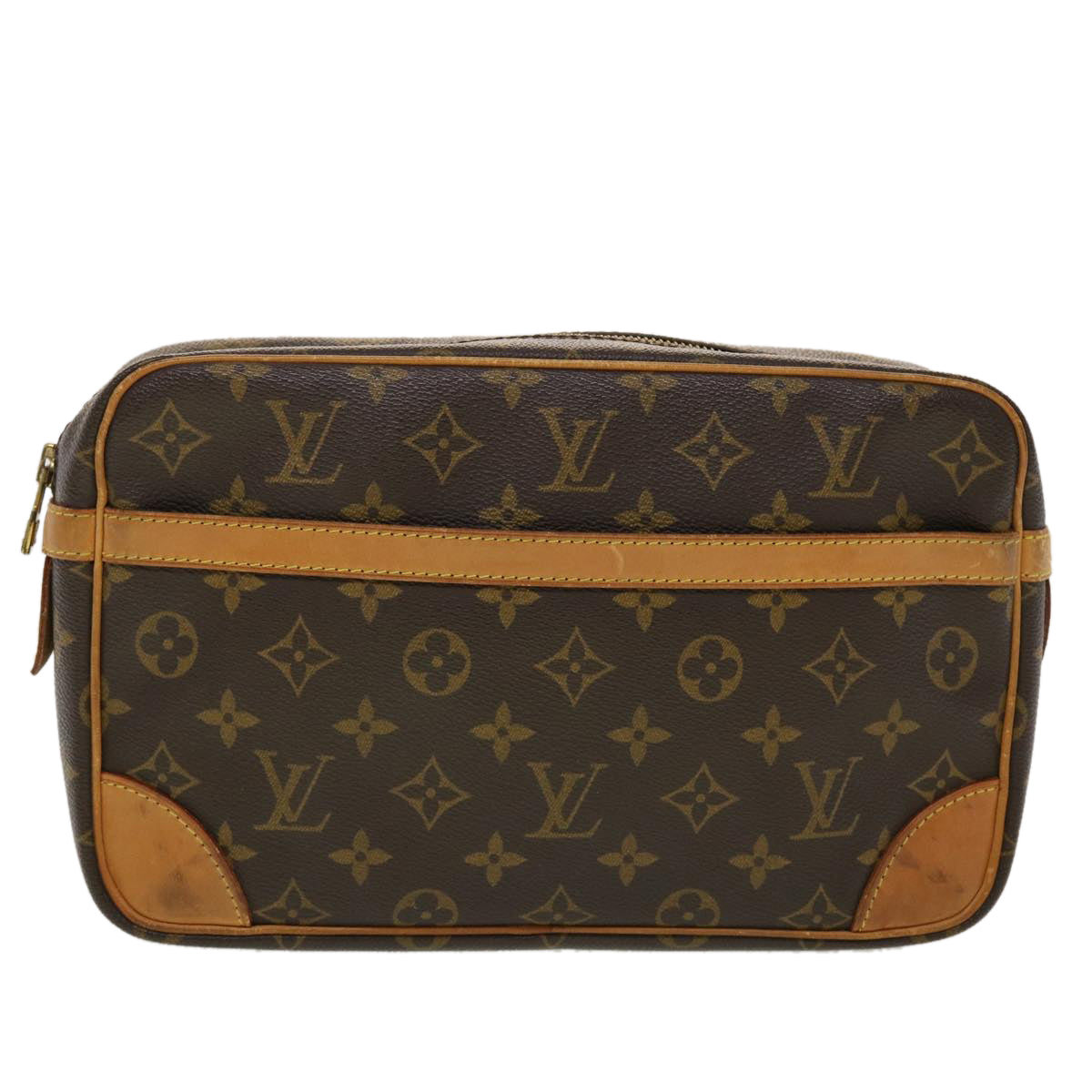 LOUIS VUITTON Monogram Compiegne 28 Clutch Bag M51845 LV Auth 43486