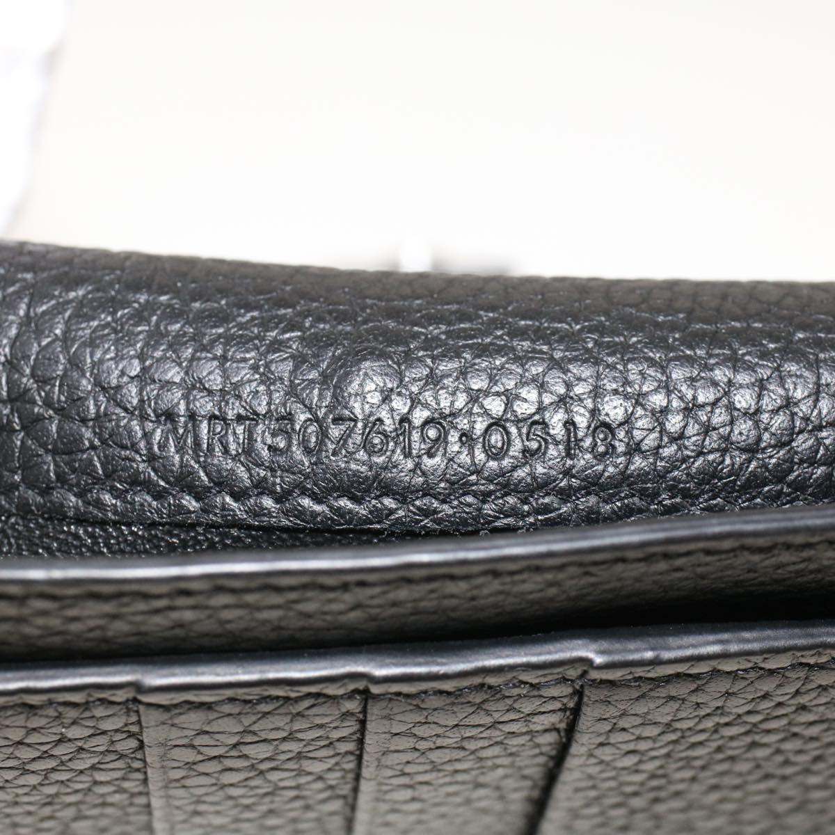 SAINT LAURENT Sac De Jour Wallet Leather Black Auth 43528