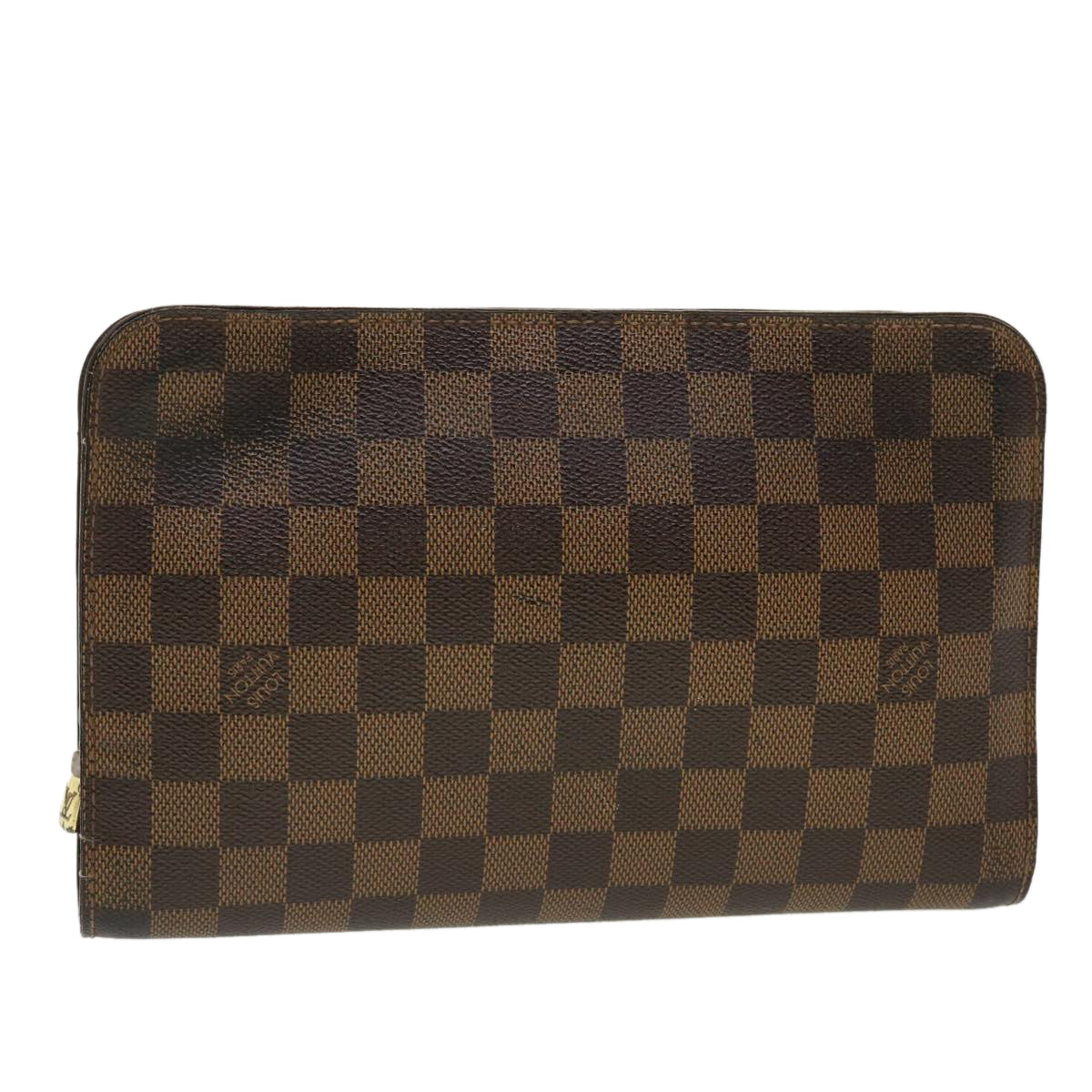 LOUIS VUITTON Damier Ebene Saint Louis Clutch Bag N51993 LV Auth 43534