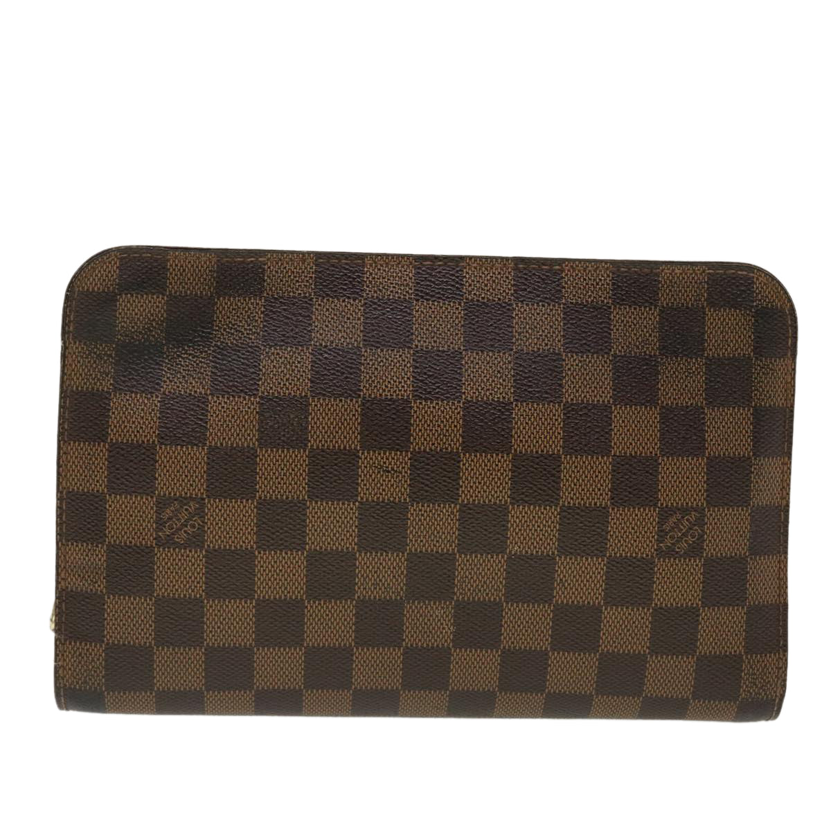 LOUIS VUITTON Damier Ebene Saint Louis Clutch Bag N51993 LV Auth 43534