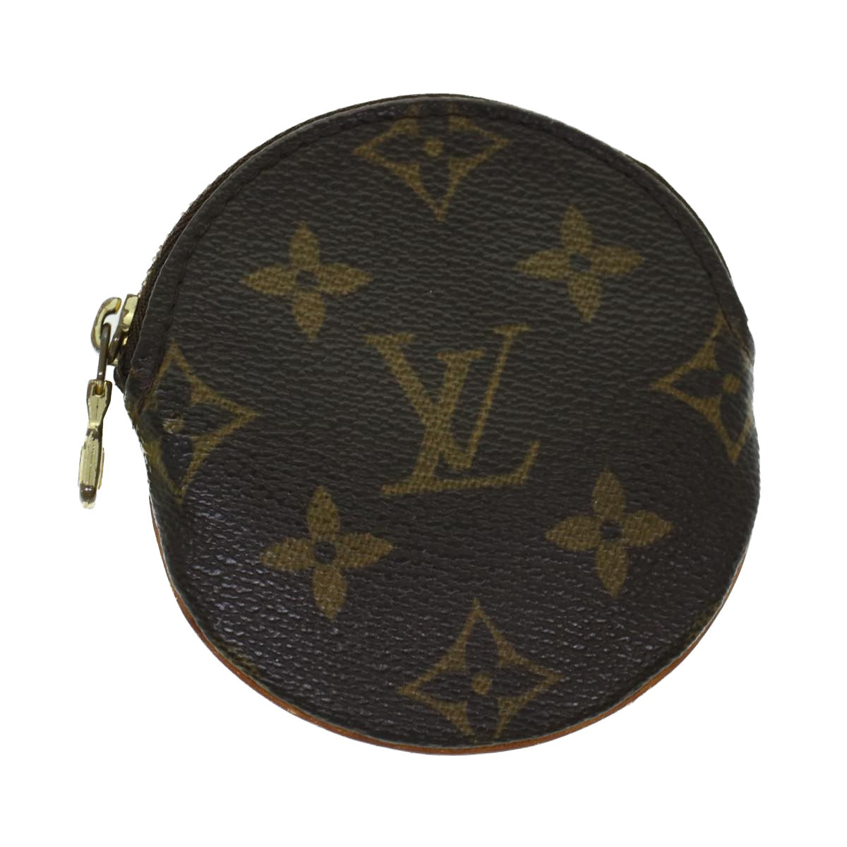 LOUIS VUITTON Monogram Porte Monnaie Round Coin Purse M61926 LV Auth 43547