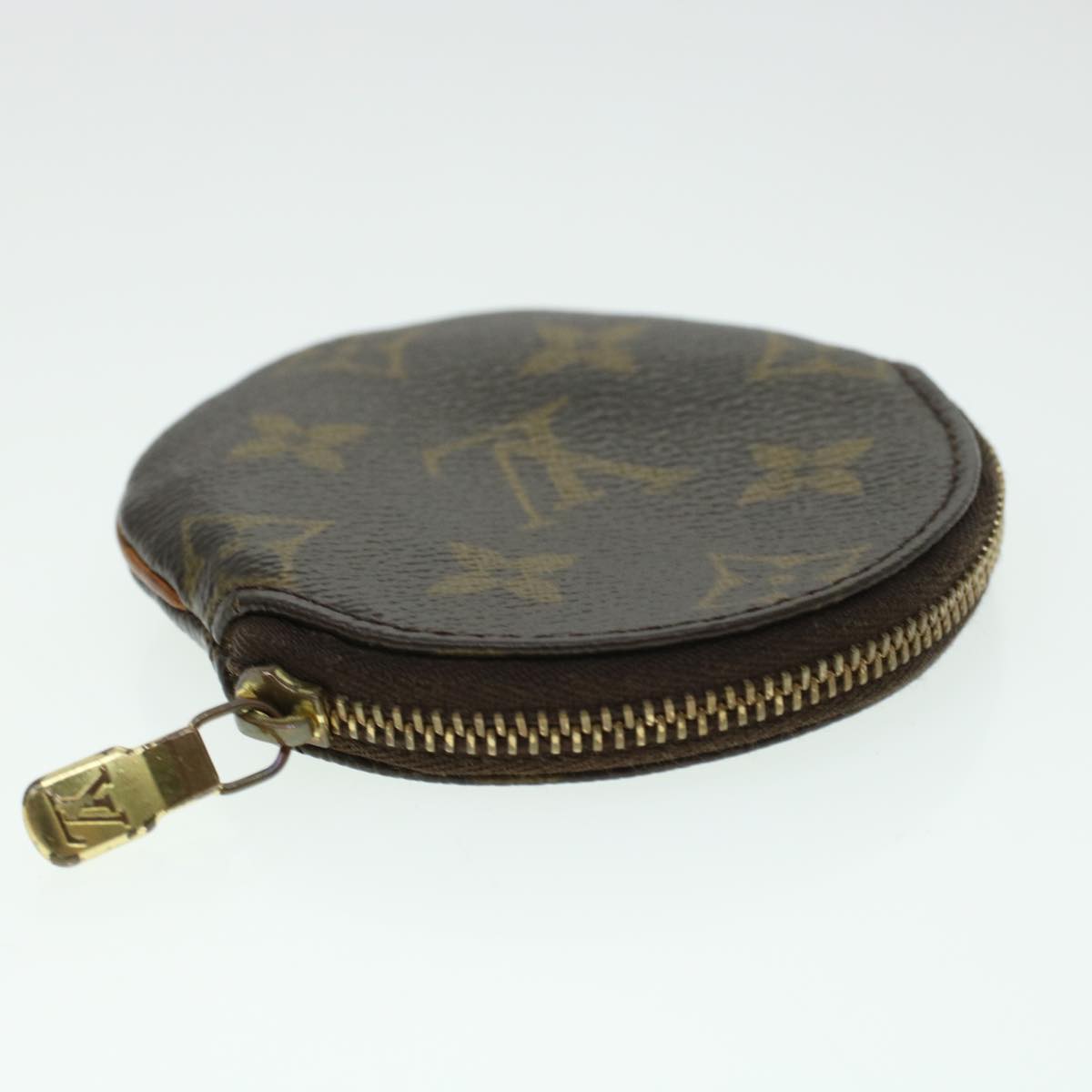 LOUIS VUITTON Monogram Porte Monnaie Round Coin Purse M61926 LV Auth 43547