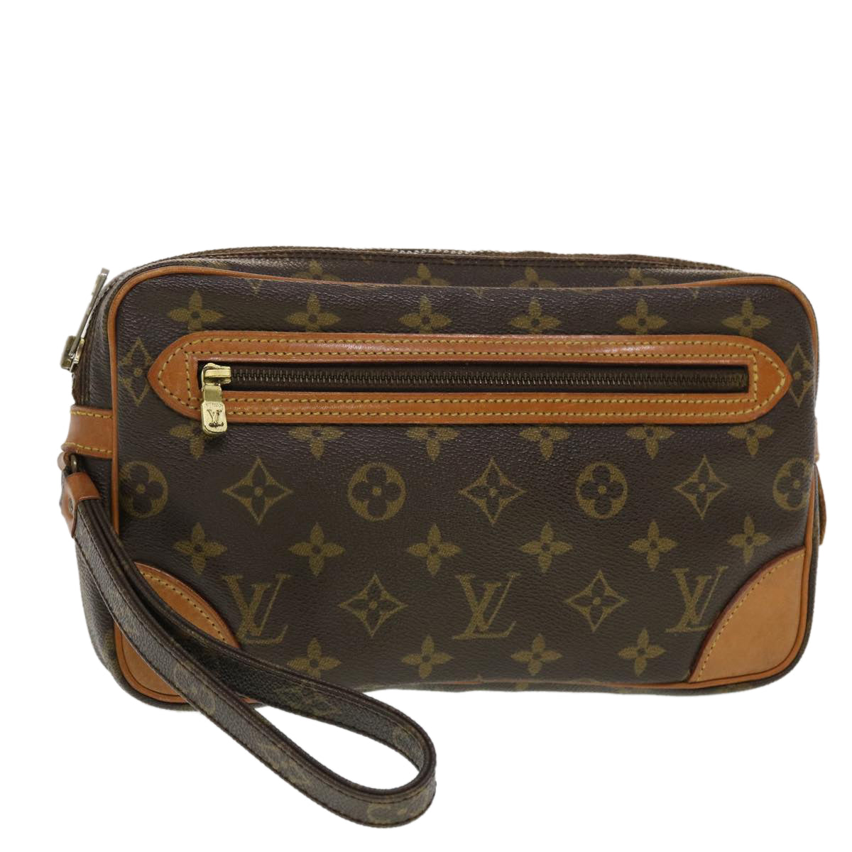 LOUIS VUITTON Monogram Marly Dragonne GM Clutch Bag Vintage M51825 LV Auth 43563