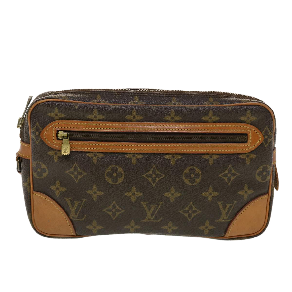 LOUIS VUITTON Monogram Marly Dragonne GM Clutch Bag Vintage M51825 LV Auth 43563