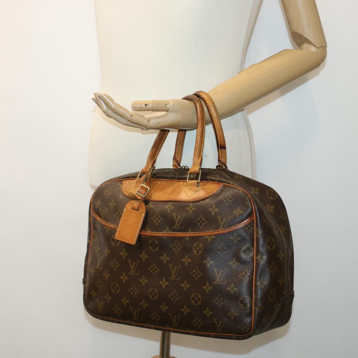 LOUIS VUITTON Monogram Deauville Hand Bag M47270 LV Auth 43593