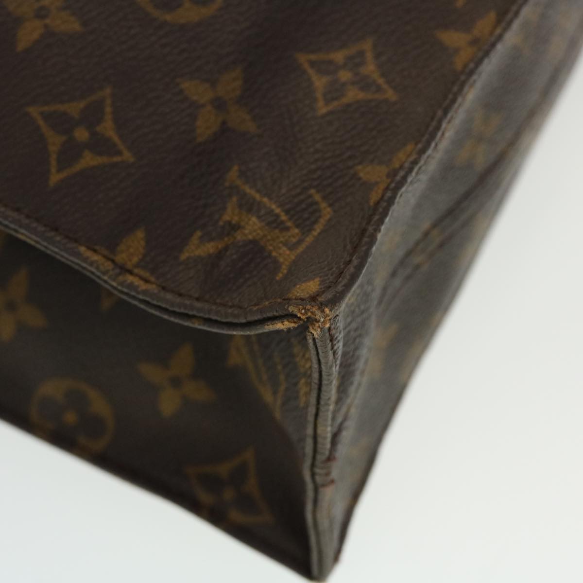 LOUIS VUITTON Monogram Sac Plat Hand Bag M51140 LV Auth 43602