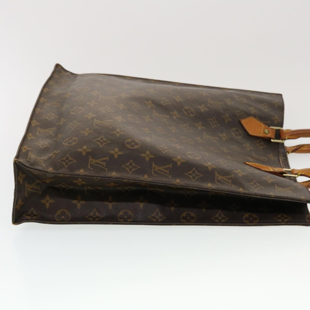 LOUIS VUITTON Monogram Sac Plat Hand Bag M51140 LV Auth 43602