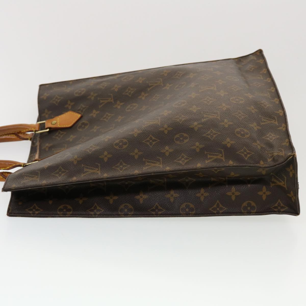 LOUIS VUITTON Monogram Sac Plat Hand Bag M51140 LV Auth 43602