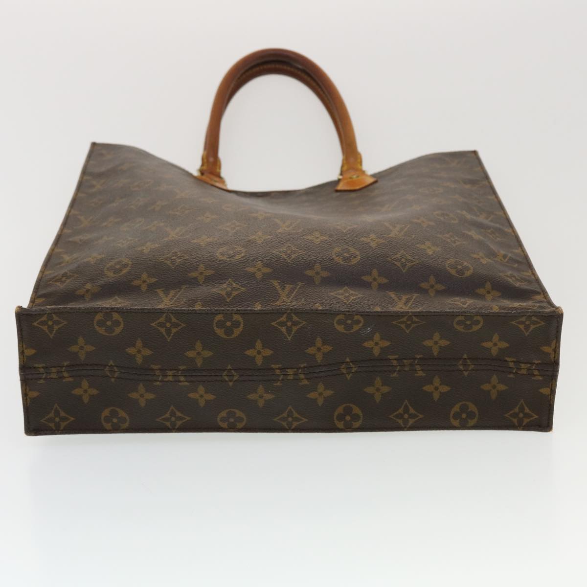 LOUIS VUITTON Monogram Sac Plat Hand Bag M51140 LV Auth 43602