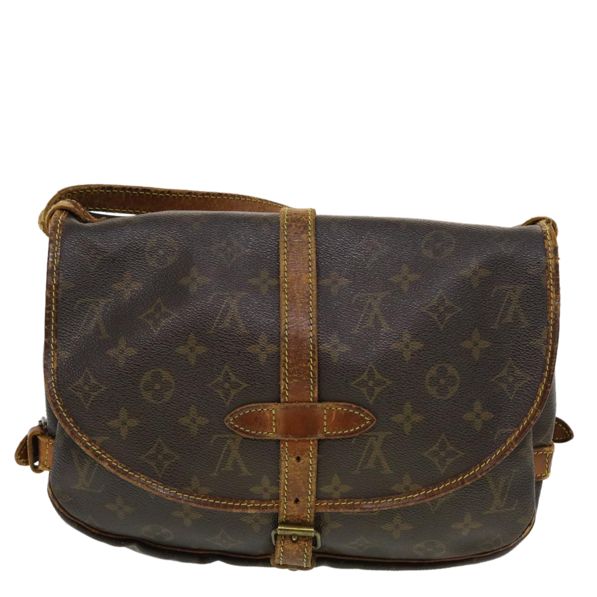 LOUIS VUITTON Monogram Saumur 30 Shoulder Bag M42256 LV Auth 43618