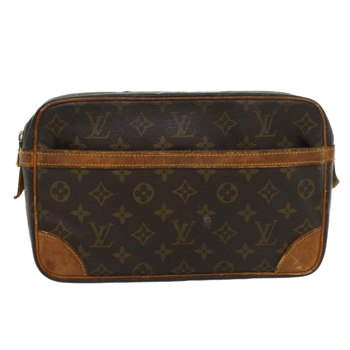 LOUIS VUITTON Monogram Compiegne 28 Clutch Bag M51845 LV Auth 43621