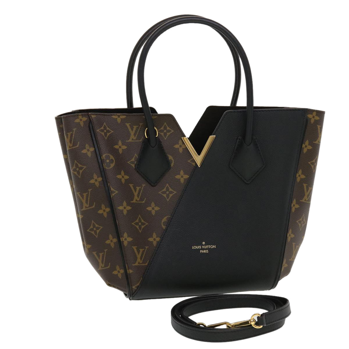 LOUIS VUITTON Monogram Kimono PM Tote Bag 2way Black M41855 LV Auth 43635A