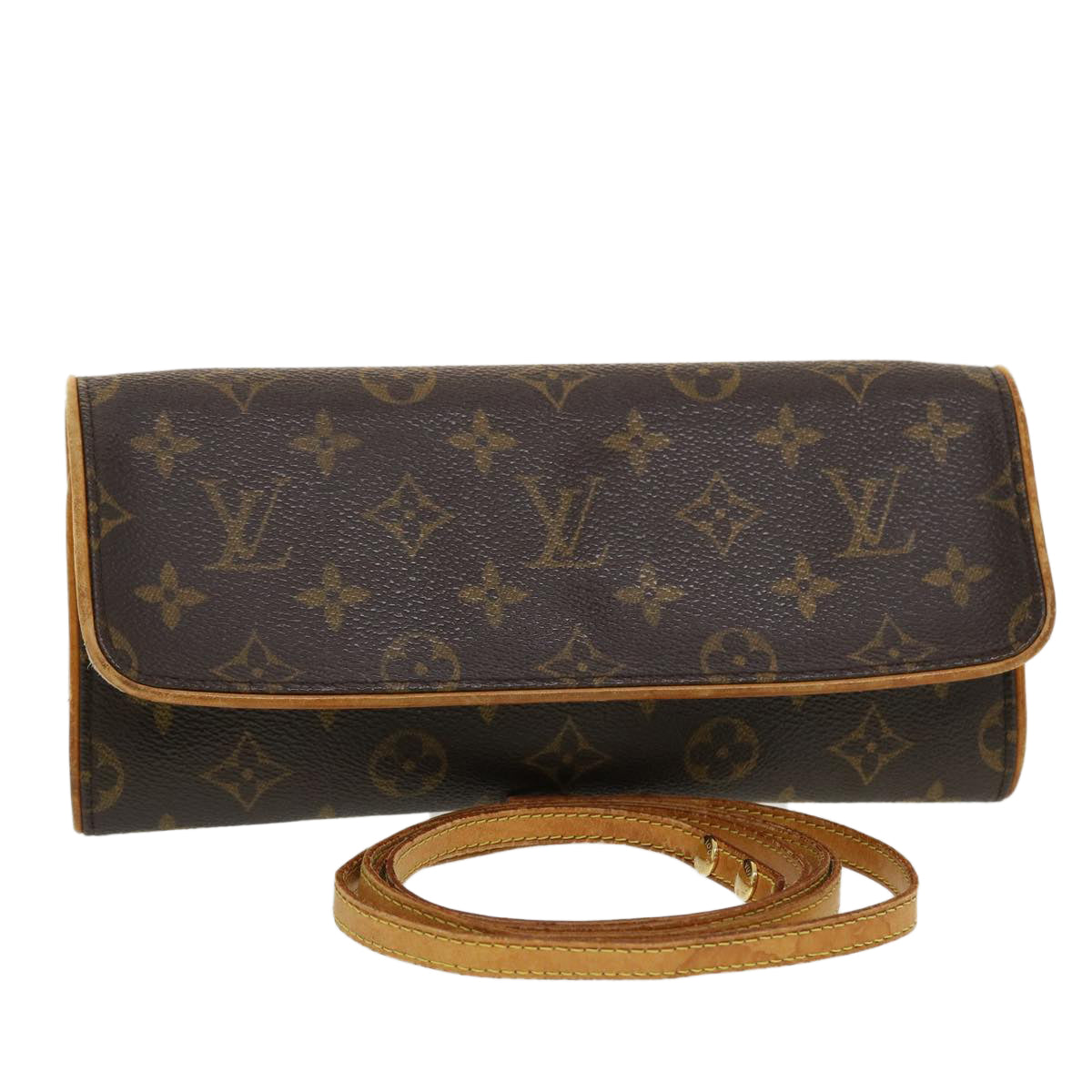 LOUIS VUITTON Monogram Pochette Twin GM Shoulder Bag M51852 LV Auth 43641