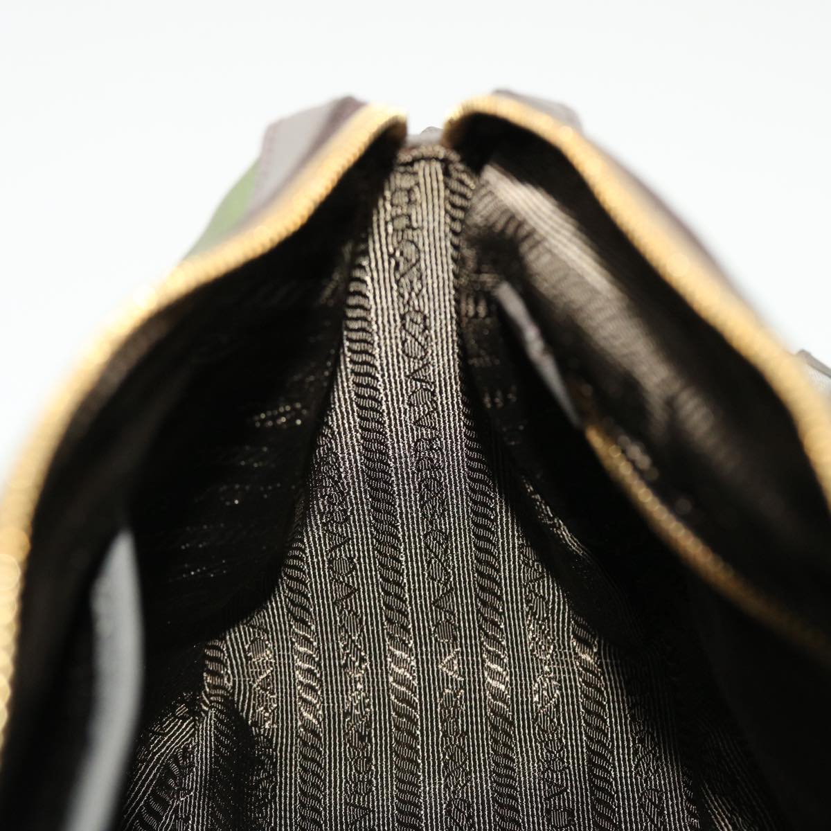 PRADA Shoulder Bag Nylon Khaki Auth 43701