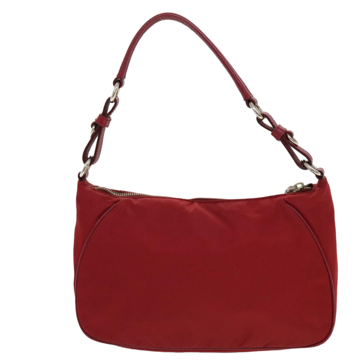 PRADA Hand Bag Nylon Red Auth 43703 - 0