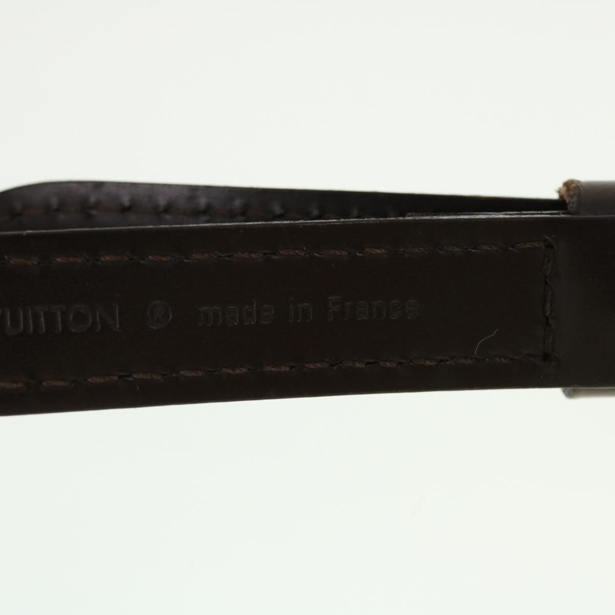 LOUIS VUITTON Damier Ebene Shoulder Strap Leather 37.4""-44.5"" Brown LV 43721