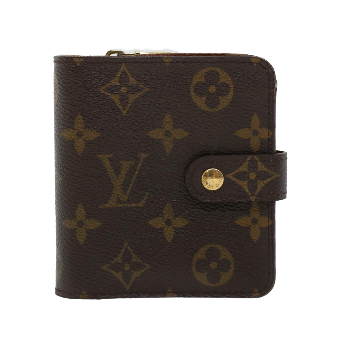 LOUIS VUITTON Monogram Compact Zip Wallet M61667 LV Auth 43725