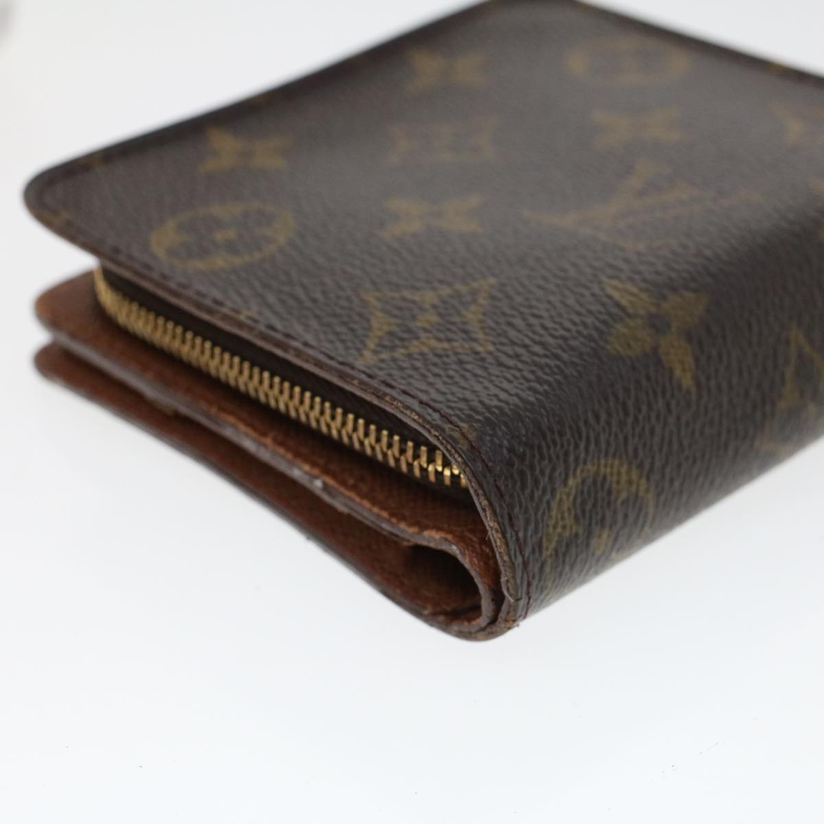 LOUIS VUITTON Monogram Compact Zip Wallet M61667 LV Auth 43725