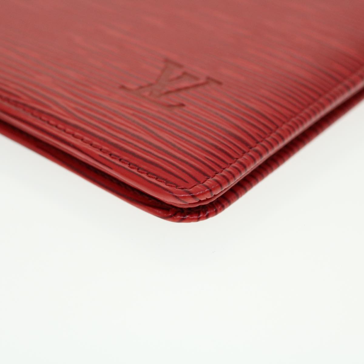 LOUIS VUITTON Epi Porte Cartes Credit Long Wallet Red M6321E LV Auth 43730