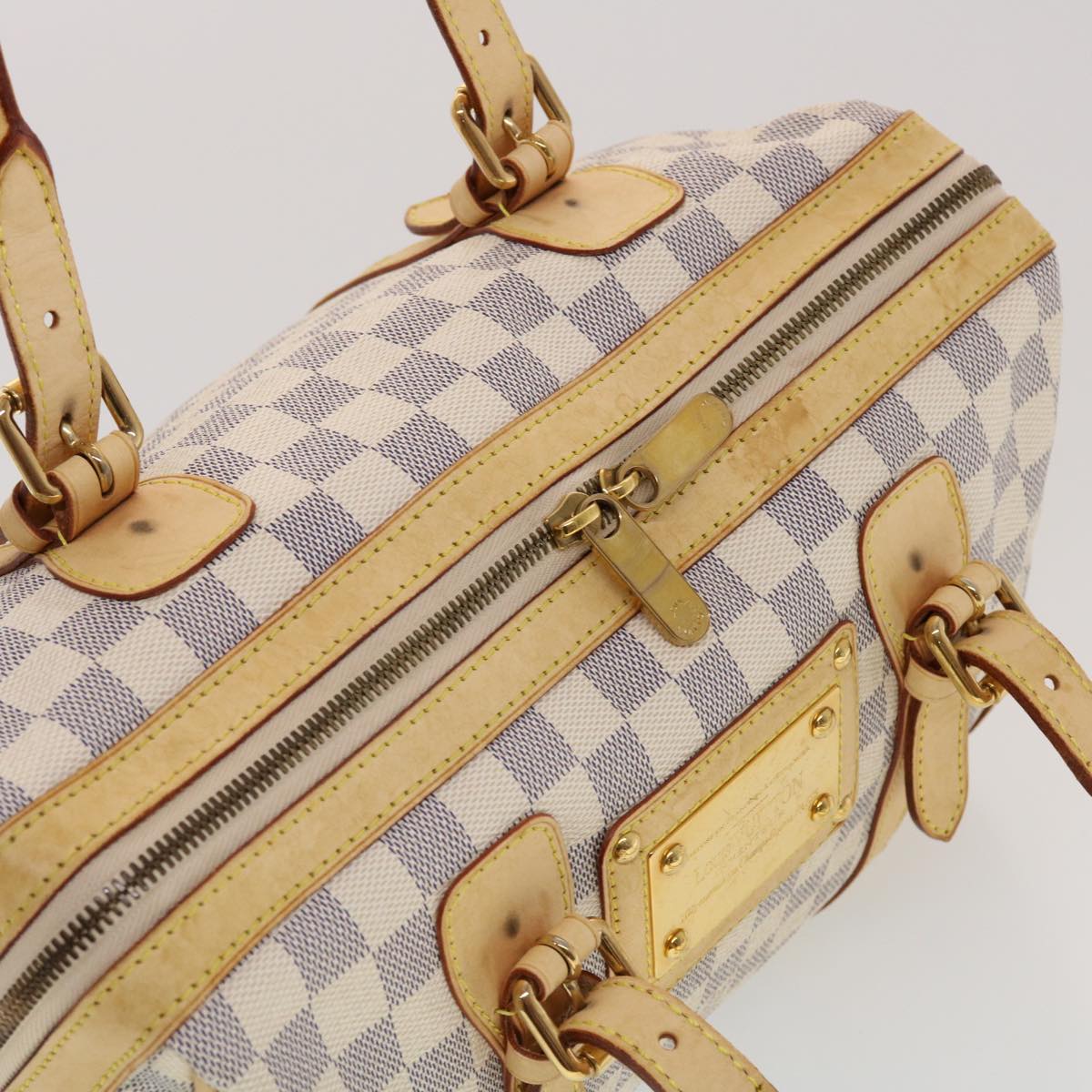 LOUIS VUITTON Damier Azur Berkeley Hand Bag N52001 LV Auth 43743