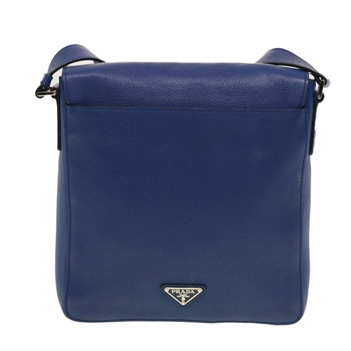 PRADA Shoulder Bag Leather Blue Auth 43758 - 0