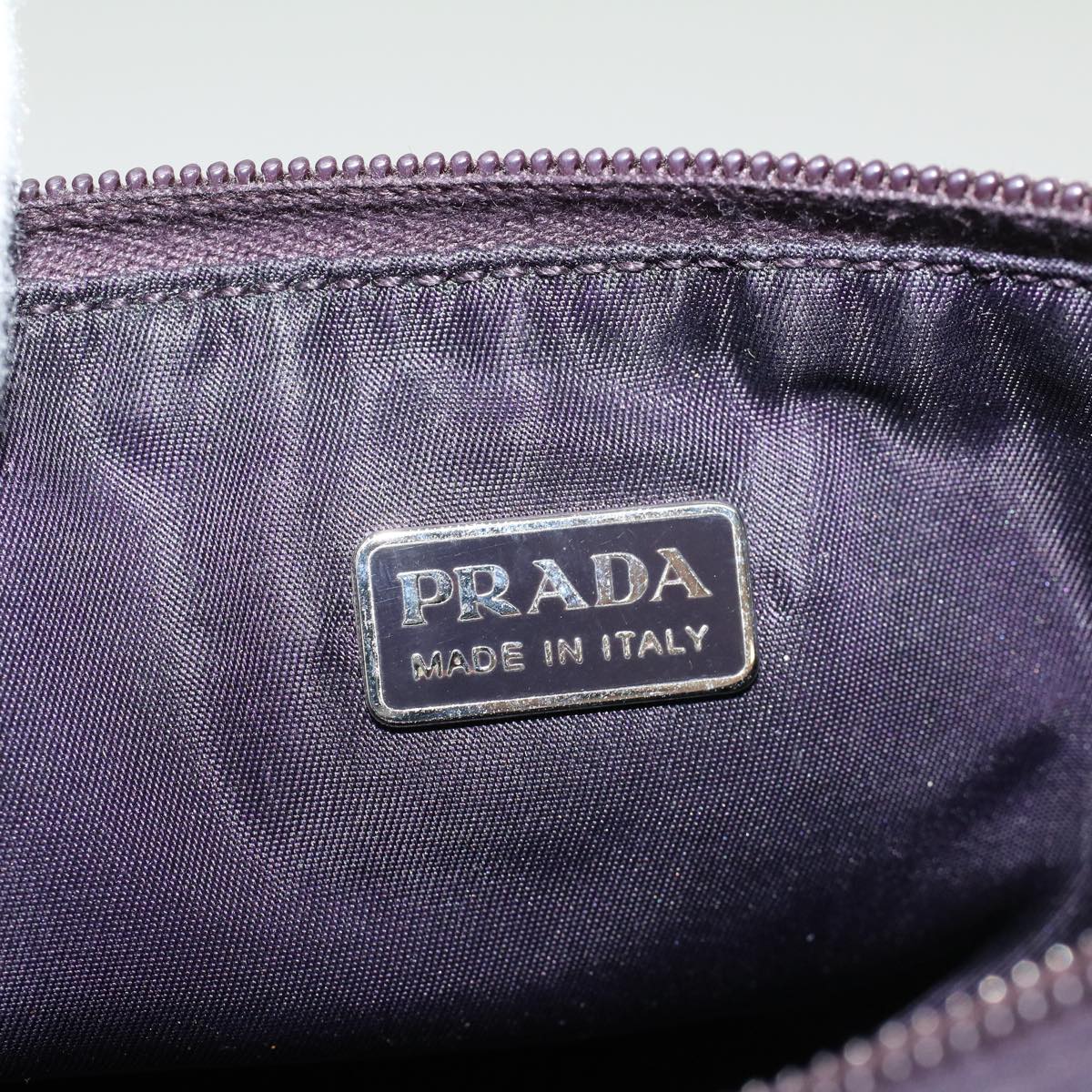 PRADA Accessory Pouch Nylon Purple Auth 43760