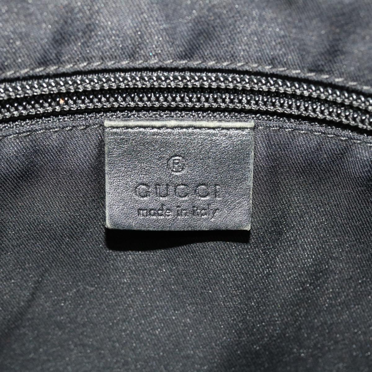 GUCCI GG Canvas Shoulder Bag Black 145857 Auth 43763