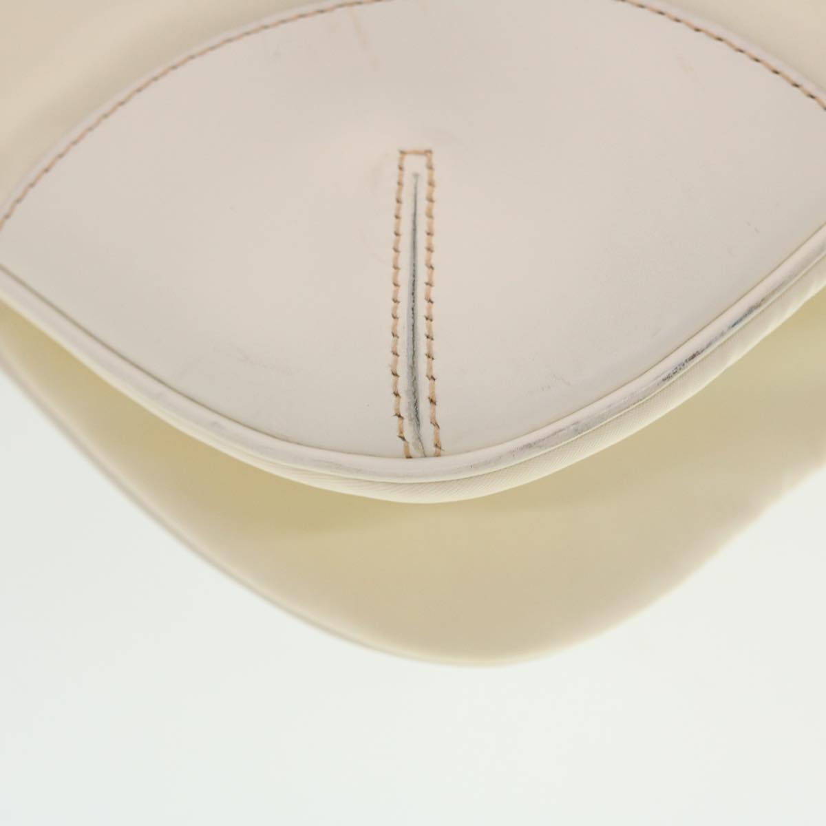 PRADA Shoulder Bag Nylon White Auth 43765