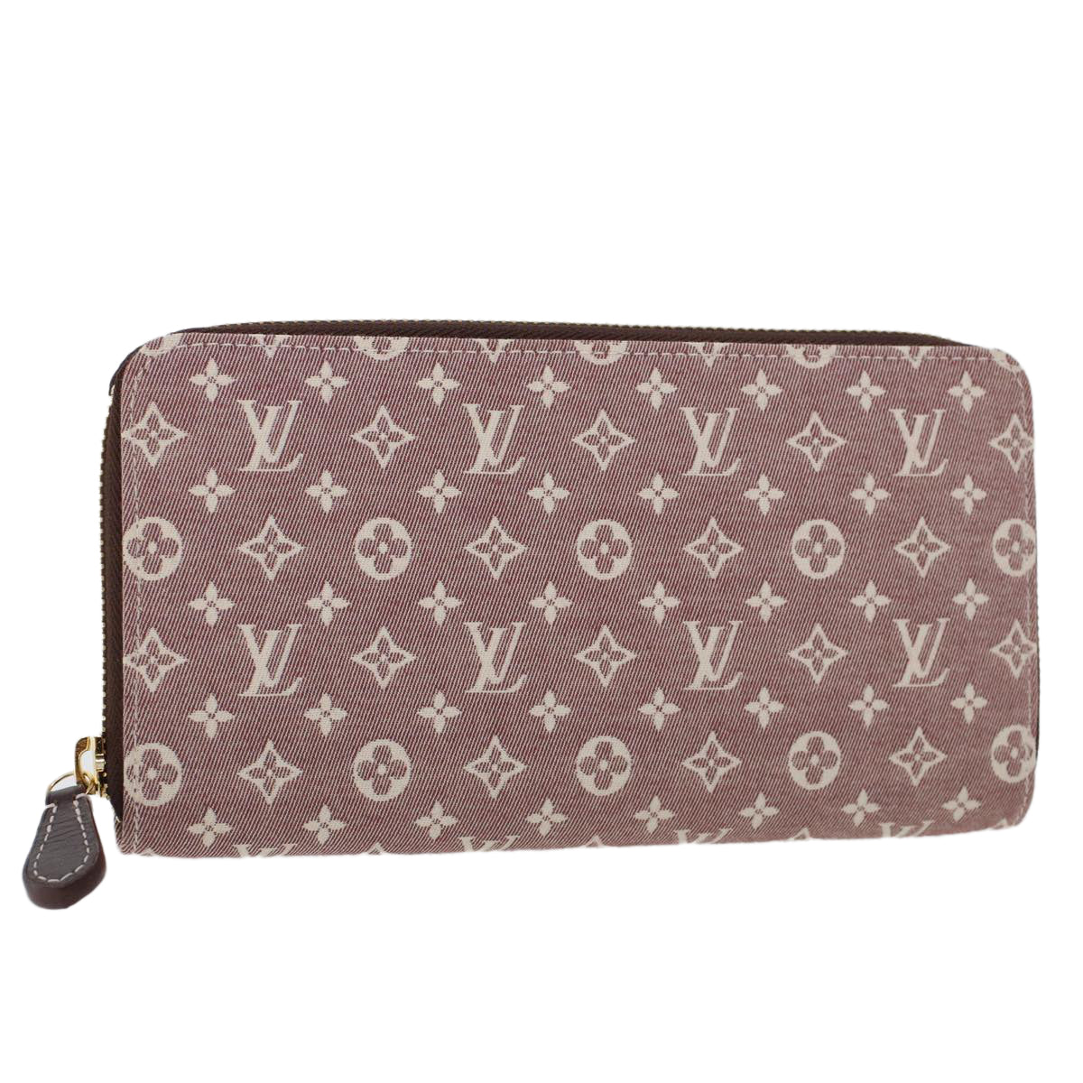 LOUIS VUITTON Monogram Idylle Zippy Wallet Long Wallet Sepia M63011 Auth 43783