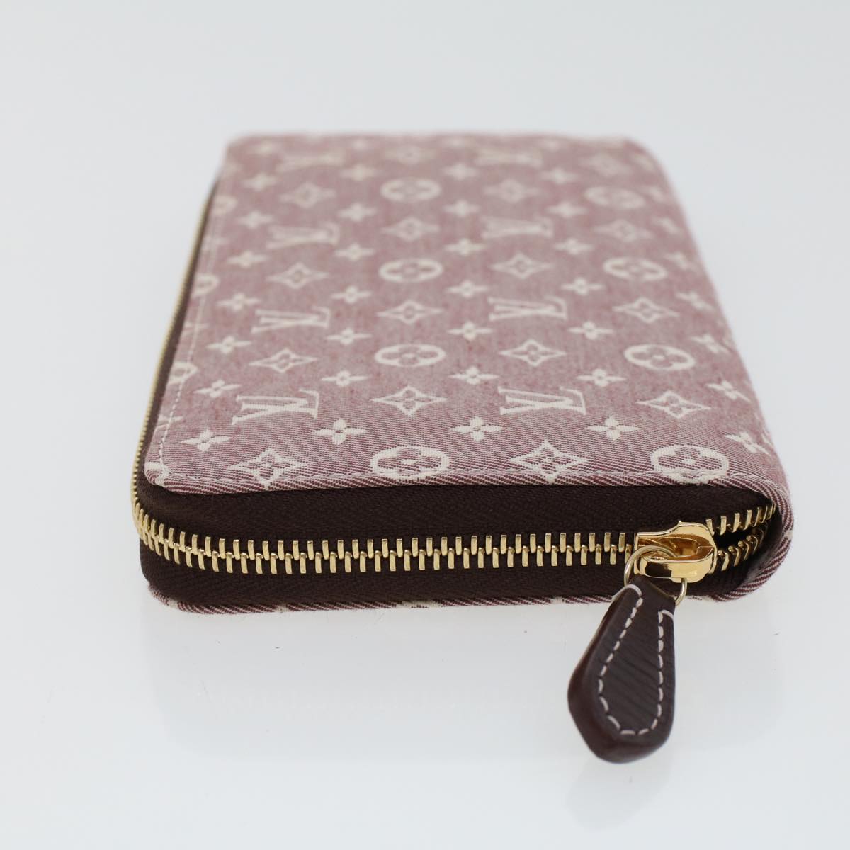 LOUIS VUITTON Monogram Idylle Zippy Wallet Long Wallet Sepia M63011 Auth 43783