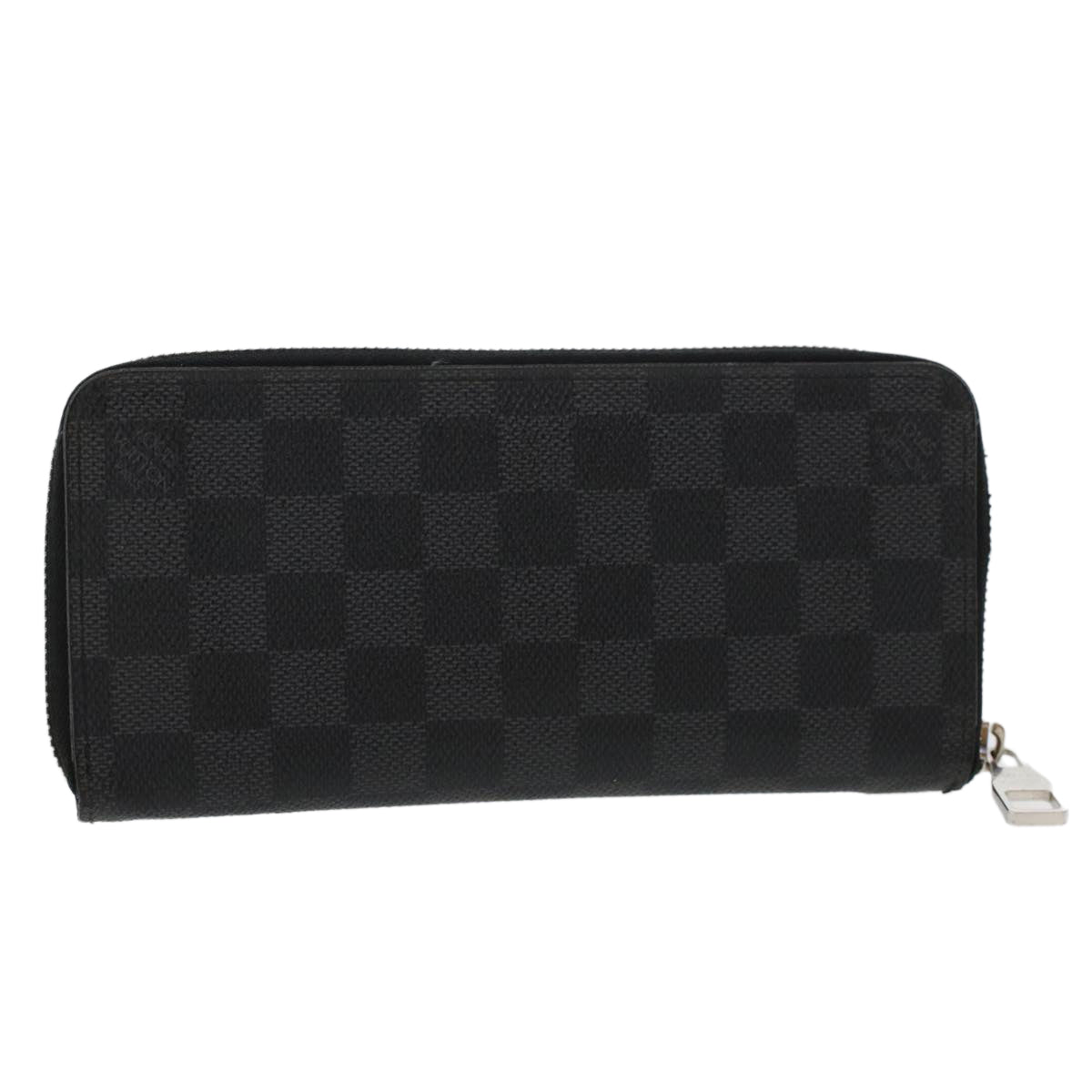 LOUIS VUITTON Damier Graphite Zippy Wallet Vertical N63095 LV Auth 43787