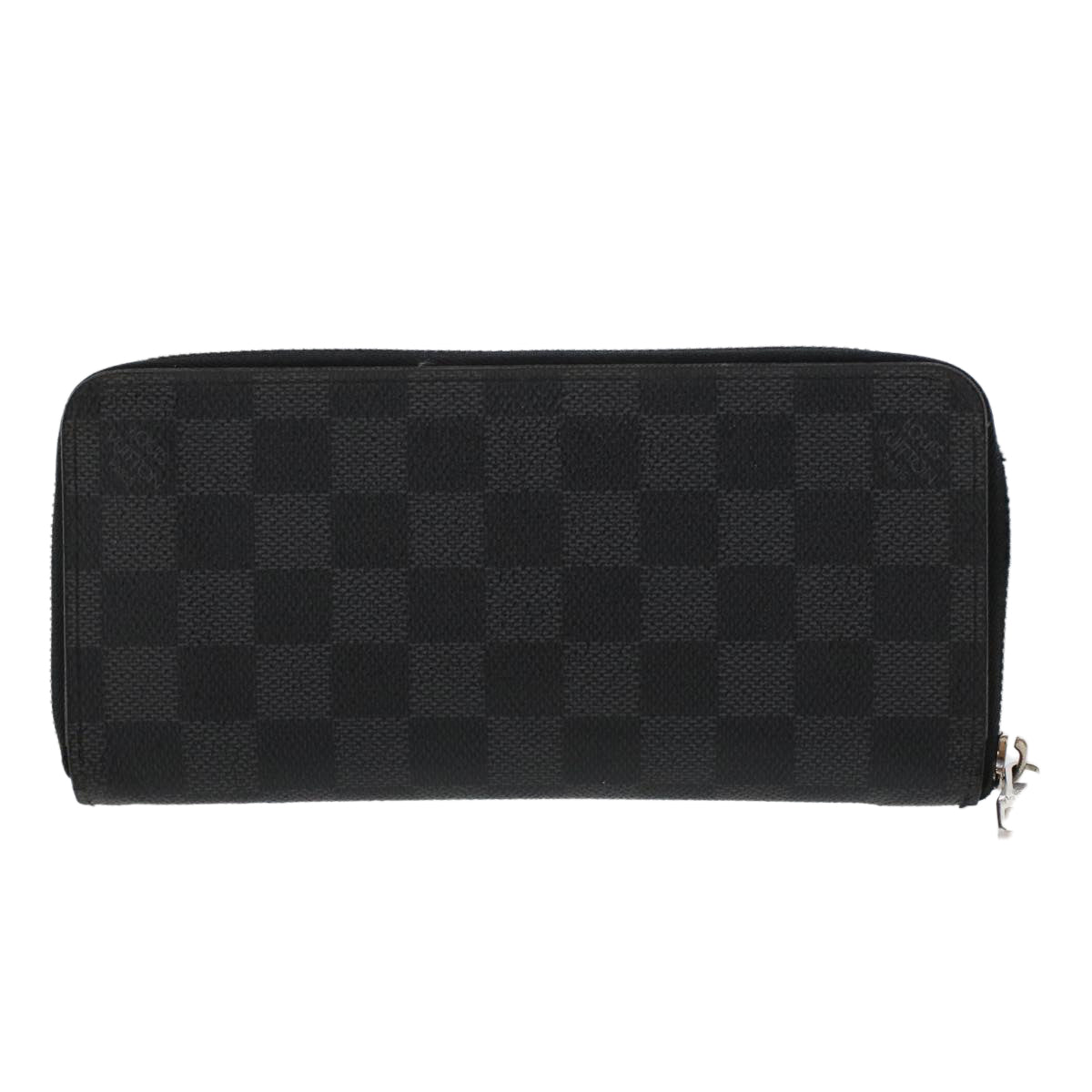 LOUIS VUITTON Damier Graphite Zippy Wallet Vertical N63095 LV Auth 43787