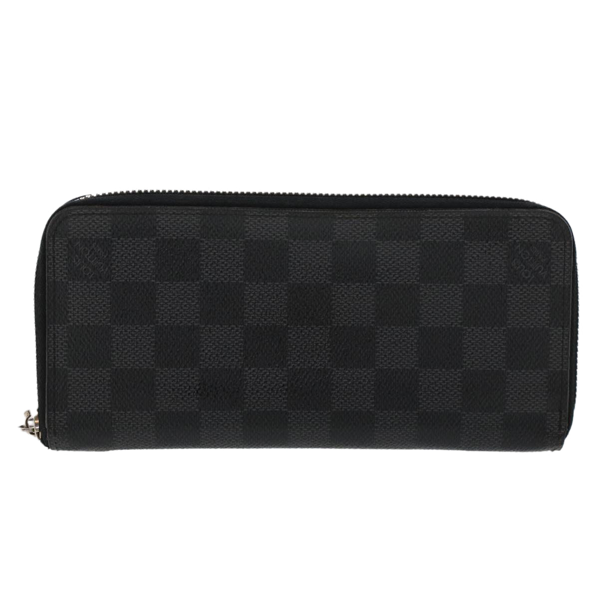 LOUIS VUITTON Damier Graphite Zippy Wallet Vertical N63095 LV Auth 43787 - 0