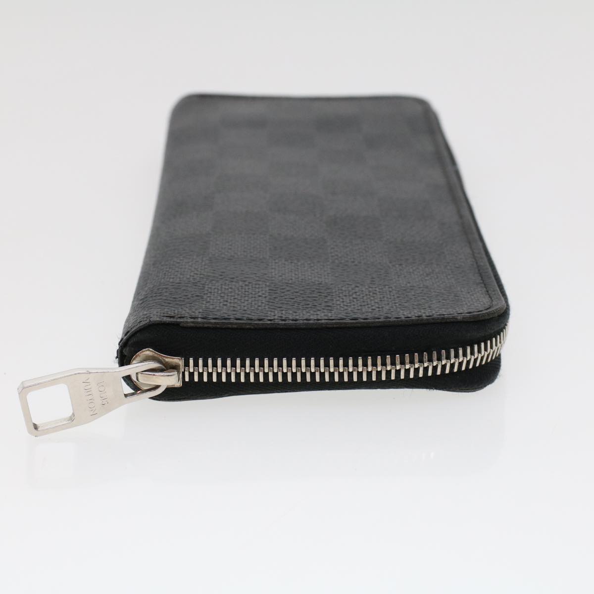 LOUIS VUITTON Damier Graphite Zippy Wallet Vertical N63095 LV Auth 43787